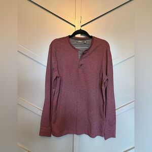 ๐Men's Marc Anthony slim-fit Maroon Henley Shirt